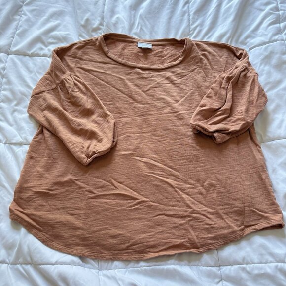 J. Jill Tops - J Jill Pure Jill Blouse Womens Size XL Orange 3/4 Sleeve Sweater 100% Cotton